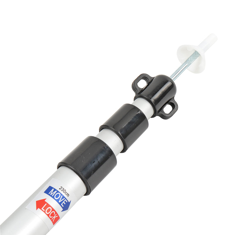 deiwo 3x Alu Zeltstange stufenlos Teleskop 98,5-230cm Aufstellstange Tarpstange