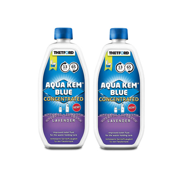 2x Thetford Aqua Kem Lavendel Toiletten Konzentrat 0,78l, für Campingtoiletten