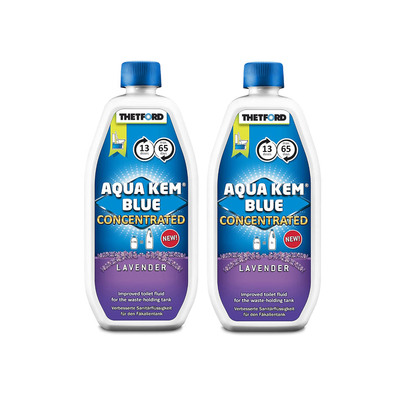 2x Thetford Aqua Kem Lavendel Toiletten Konzentrat 0,78l, für Campingtoiletten
