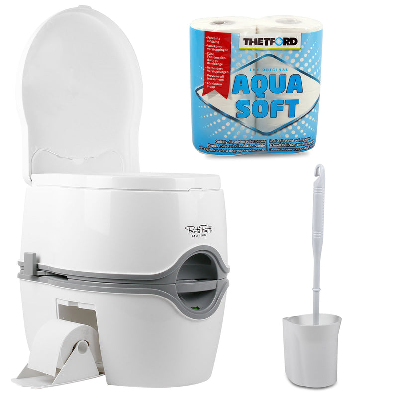 Porta Potti Excellence + Fiamma Toilettenbürste + Aquasoft