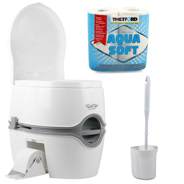 Porta Potti Excellence + Fiamma Toilettenbürste + Aquasoft