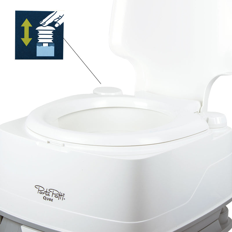 Porta Potti Qube 145 + Chemie + Fiamma Toilettenbürste + Aquasoft
