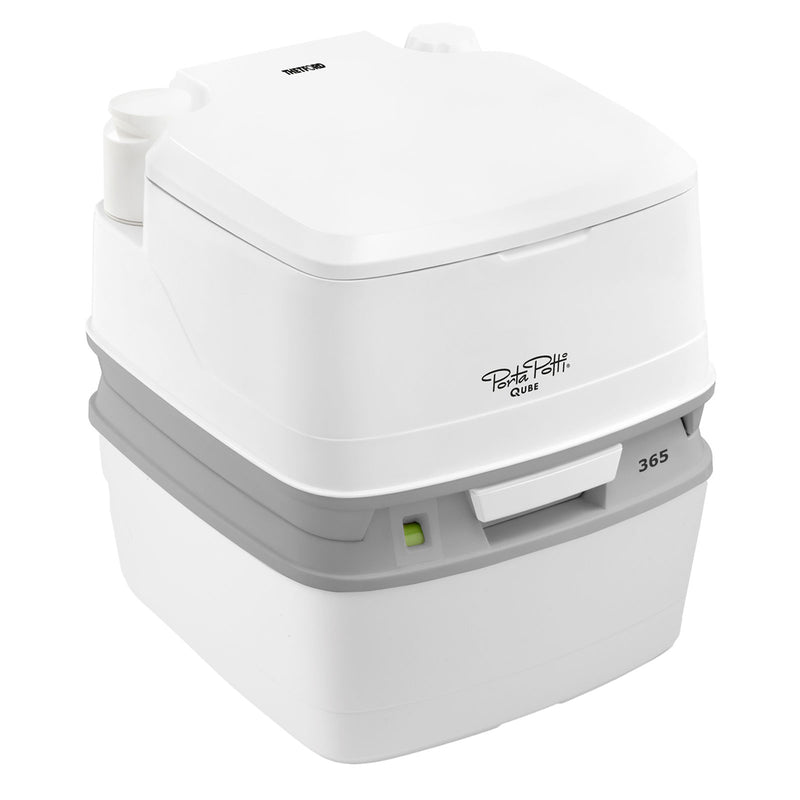 Campingtoilette Porta Potti Qube 365 inkl Befestigung, Toilettenpapier & Chemie