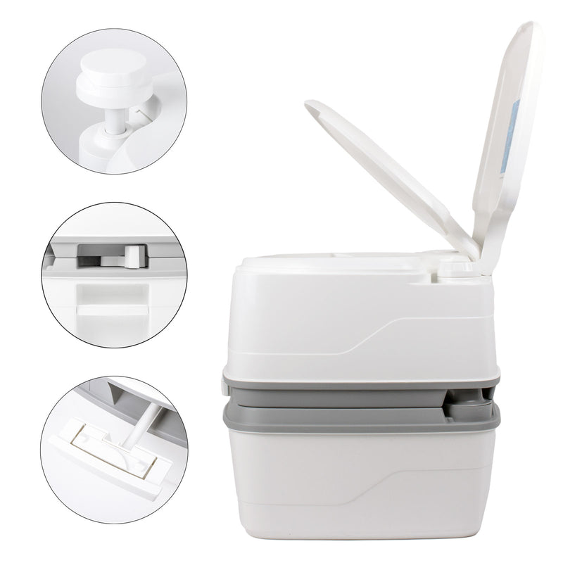 Campingtoilette Porta Potti Qube 365 inkl Befestigung, Toilettenpapier & Chemie