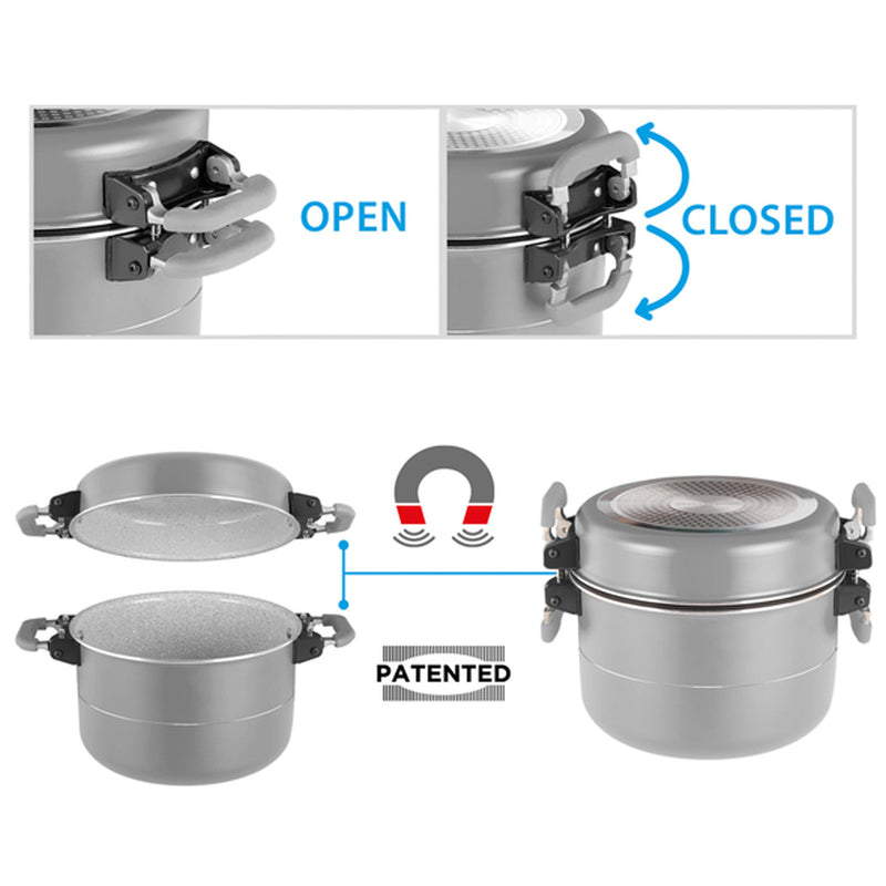 Brunner Fusion Topfset 8-tlg. Kochtopf-Set Camping Kochgeschirr Aluminium