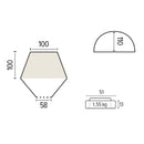 Strandmuschel Strandzelt verschließbar Wind- & Sonnenschutz für Camping, Strand