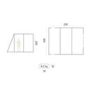 Vorzelt Bivouac Car freistehend Tunnelzelt leicht & kompakt für Camper, Bus, Van