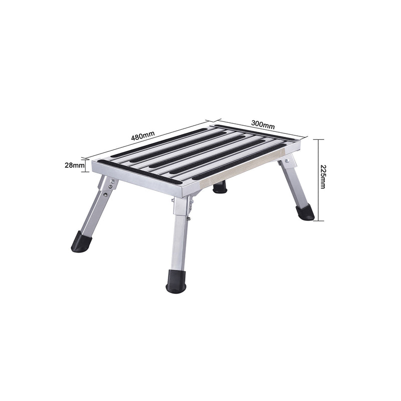 Faltbare Aluminium Trittstufe bis 150kg kleines Packmaß