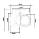 1 Meter Türdichtung Kantenschutz mit langer Abdecklippe Elfenbein Metallkern