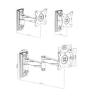 TV Halterung für Wohnwagen & Wohnmobil 15"-27"  max 15Kg 3 Positionen schwenkbar