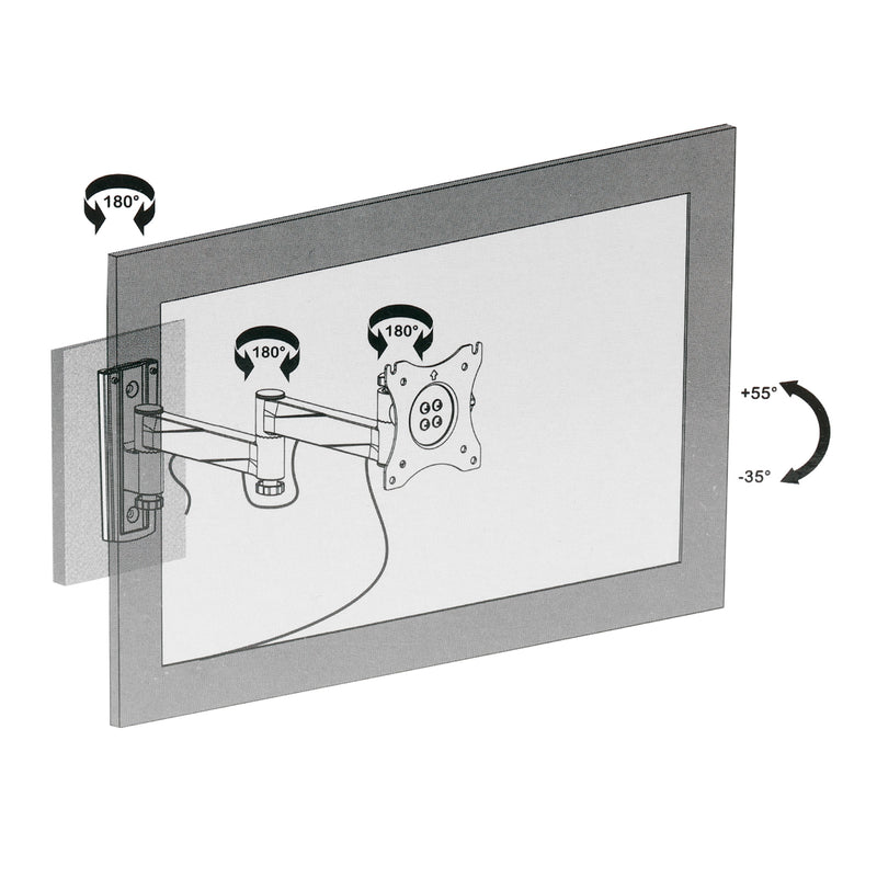 TV Halterung für Wohnwagen & Wohnmobil 15"-27"  max 15Kg 3 Positionen schwenkbar