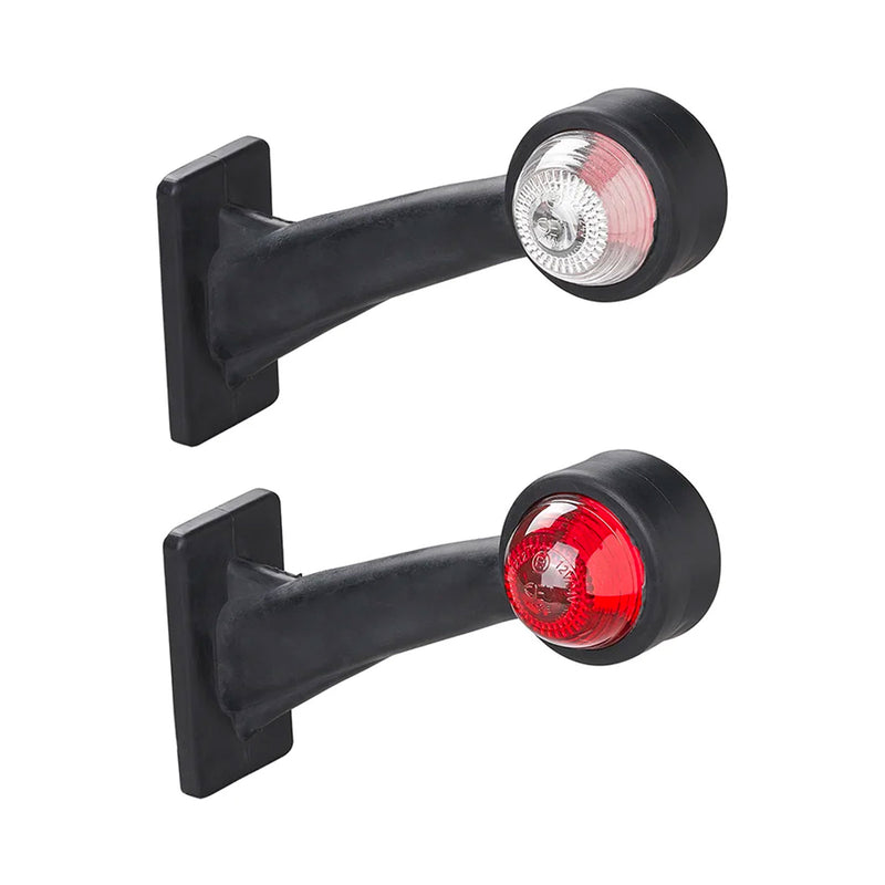 12V Outline Lamp Red/White 160mm Slanted Caravan Trailer