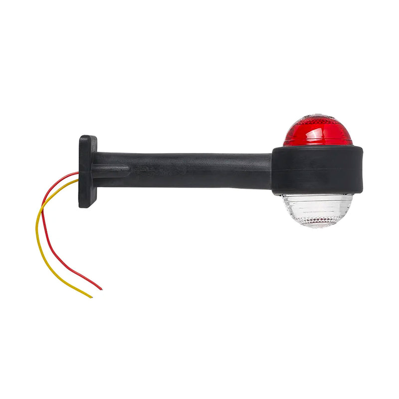 12V Outline Lamp Red/White 160mm Slanted Caravan Trailer