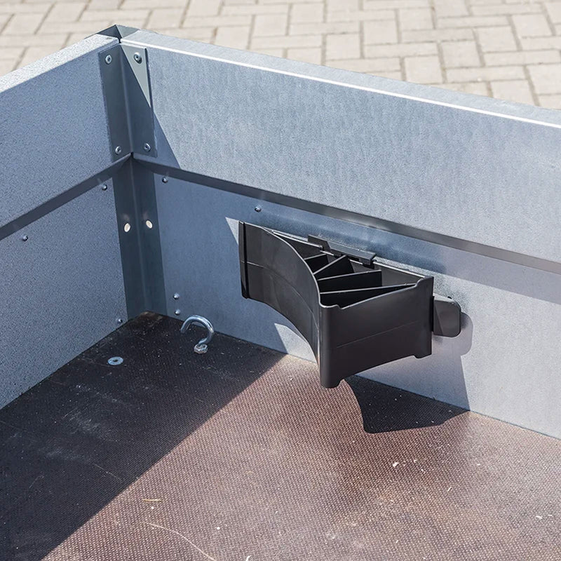 Unterlegkeil schwarz mit Halter Bremskeil bis 1600 Kg Keil für Anhänger, Wohnwagen