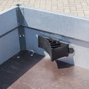 Unterlegkeil schwarz mit Halter Bremskeil bis 1600 Kg Keil für Anhänger, Wohnwagen – Praktische Anhängersicherung!