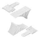 Unterlegkeil weiß mit Halter Bremskeil bis 1600 Kg Keil für Anhänger, Wohnwagen