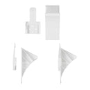 Unterlegkeil weiß mit Halter Bremskeil bis 1600 Kg Keil für Anhänger, Wohnwagen