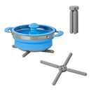 2 Stk. Faltbarer Untersetzer Silikon grau hitzebeständig Topfuntersetzer Camping