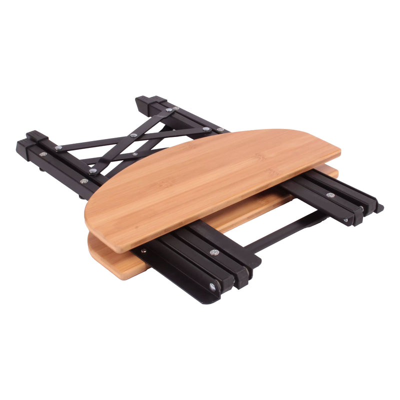 campingtisch oval klappbar Hocker klappbar Bambus Beistelltisch oval