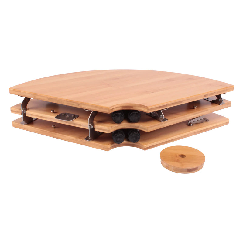 Campingtisch Bambus Redondo Tisch klappbar Gartentisch rund Camping Klapptisch