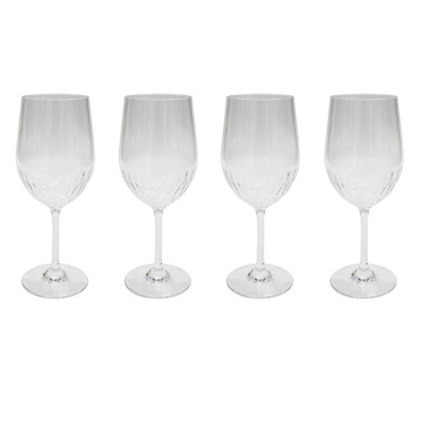 Camping Weingläser 4er Set 350ml Tritan Kunststoff Gläser transparent BPA-frei