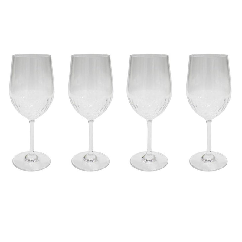 Camping Weingläser 4er Set 350ml Tritan Kunststoff Gläser transparent BPA-frei