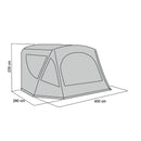 Vorzelt aufblasbar passend für Adria Action 361 - Luftgestänge, Wohnwagen Zelt