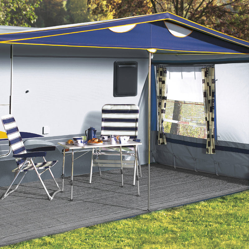 Arisol Vorzeltteppich 250x600cm 100% PP Zeltteppich grau inkl. Transporttasche