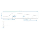 Wäscheleinen Set horizontale Rangiergriffe 3-tlg. Wohnwagen Wäscheleinenhalter