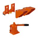 Hydraulischer Wagenheber für Doppelachse + Wasserwaage für Wohnwagen Anhänger 2t