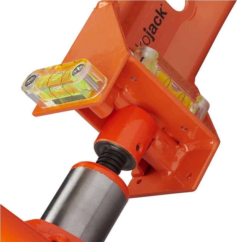 Hydraulischer Wagenheber für Doppelachse + Wasserwaage für Wohnwagen Anhänger 2t