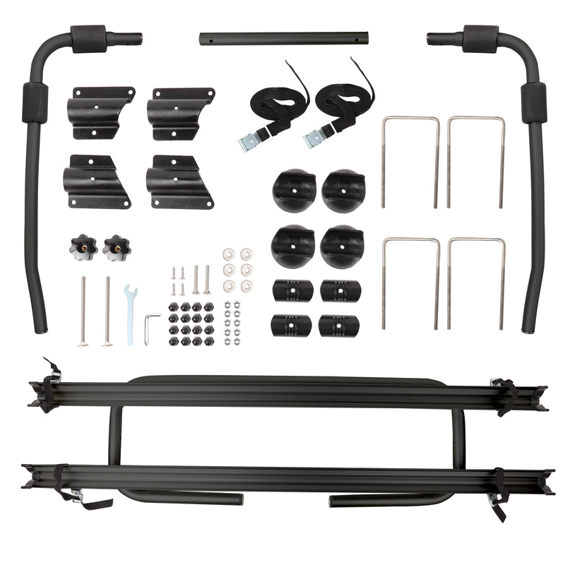Deichsel Fahrradträger Wohnwagen 2 Fahrräder belastbar bis 40kg klappbar Schwarz