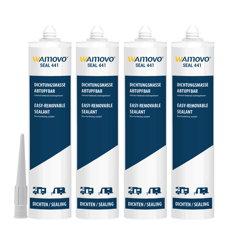 wamovo  Dichtstoff SEAL441 1240 ml abtupfbar Grau Dichtmasse Wohnwagen