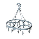 Mini Wäschespinne mit 16 Klammern klappbar grau Kunststoff Trockner, Wäscheleine