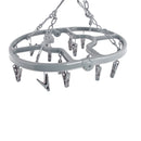 Mini Wäschespinne mit 16 Klammern klappbar grau Kunststoff Trockner, Wäscheleine