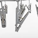 Mini Wäschespinne mit 16 Klammern klappbar grau Kunststoff Trockner, Wäscheleine