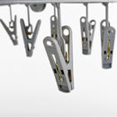 Mini Wäschespinne mit 16 Klammern klappbar grau Kunststoff Trockner, Wäscheleine