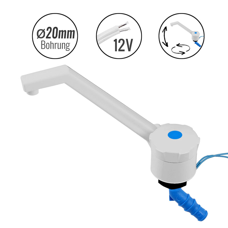 12V Wasserhahn Novo für Kaltwasser 5 Farben zur Auswahl