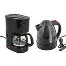 Set Camping Kaffeemaschine 4-6 Tassen, Dauerfilter, Glaskanne + Wasserkocher 1L