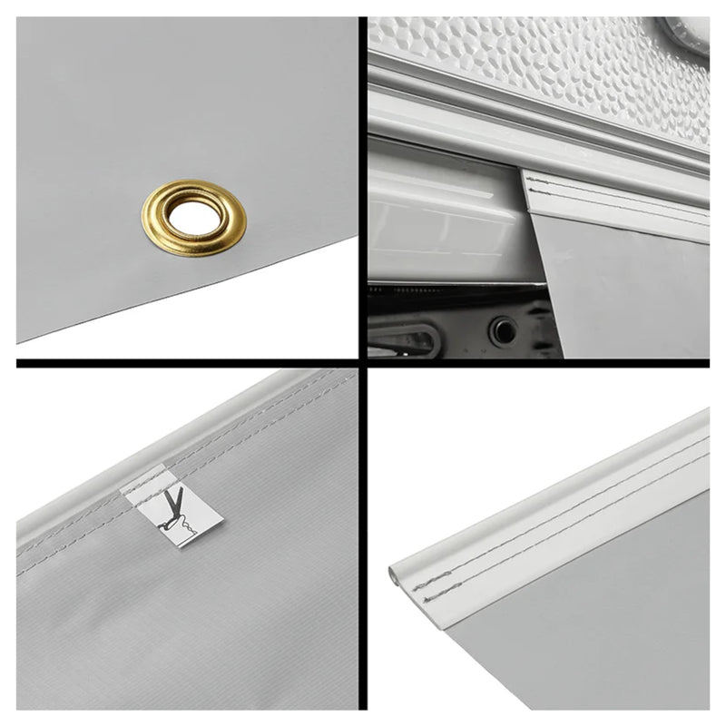 6x Wamovo Windblende Unterbodenschutz Unterboden Bereifungsschutz PVC 50cm Höhe
