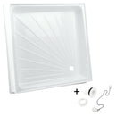 Wohnwagen Duschwanne (BxTXH) 60 x 60 x 10 cm + Ablaufgarnitur