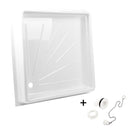 Wohnwagen Duschwanne (BxTXH) 68 x 68x 10 cm + Ablaufgarnitur