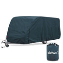 Deiwo Essential Wohnwagen Schutzhülle 550x220x250cm inkl Deichselhaube Abdeckung – Deiwo