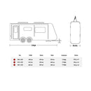 Deiwo Essential Wohnwagen Schutzhülle 550 - 670x220x250cm Caravan Abdeckplane