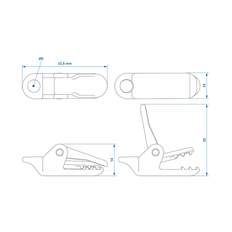 Teppichclips 10er Set für Vorzeltteppich - Outdoor Camping Clips - Planenhalter